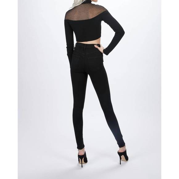 NEW ZEYNEP ARCAY sheer crop knit top in black - Picture 3 of 6